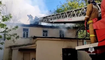 Открытое горение в здании на северо-востоке Москвы ликвидировано