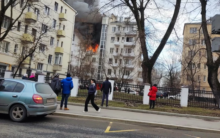 Пожар Шмитовский проезд д. 11А 27 марта 2023 года
