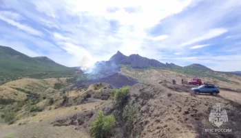 Площадь пожара в Коктебеле увеличилась до 30 га