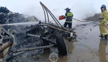 Вертолет Ми-8 совершил жесткую посадку в Казахстане