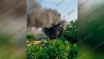 Пожар произошел в здании на Молдавской улице