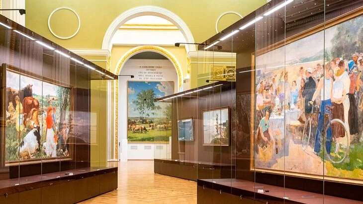 Историческое панно о сельской жизни вернулось в павильон № 1 "Центральный" на ВДНХ Историческое панно о сельской жизни вернулось в павильон № 1 "Центральный" на ВДНХ