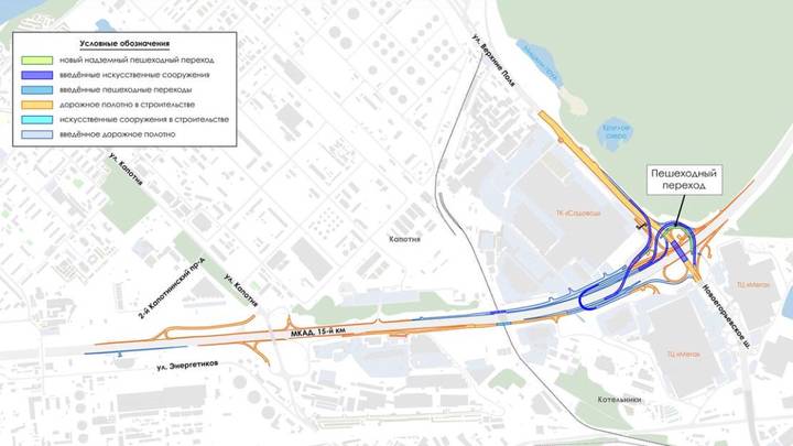 Транспортная развязка на пересечении МКАД с ул. Верхние Поля и с ул. Капотня