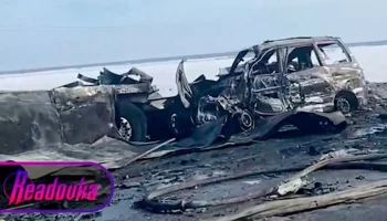 Шесть человек погибли при столкновении большегрузов и микроавтобуса в Омской области