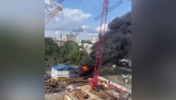 Бытовки горели на северо-западе Москвы