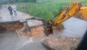 Разрушенный мост в Наро-Фоминске восстановят в течение двух дней