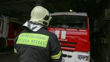 Пожар произошел в бане на севере Москвы
