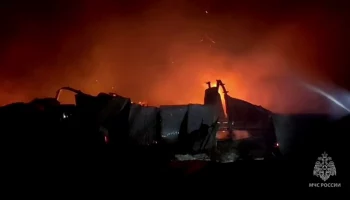 Крупный пожар вспыхнул на пилораме в Новгородской области