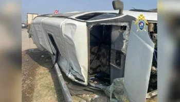 В Дагестане опрокинулась маршрутка с 14 пассажирами