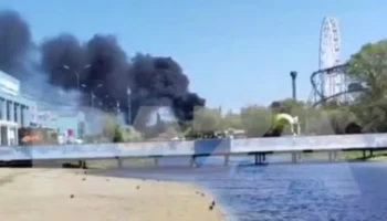 Парк аттракционов загорелся в Анапе