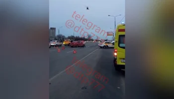 Движение на Каширском шоссе в сторону области затруднено из-за ДТП