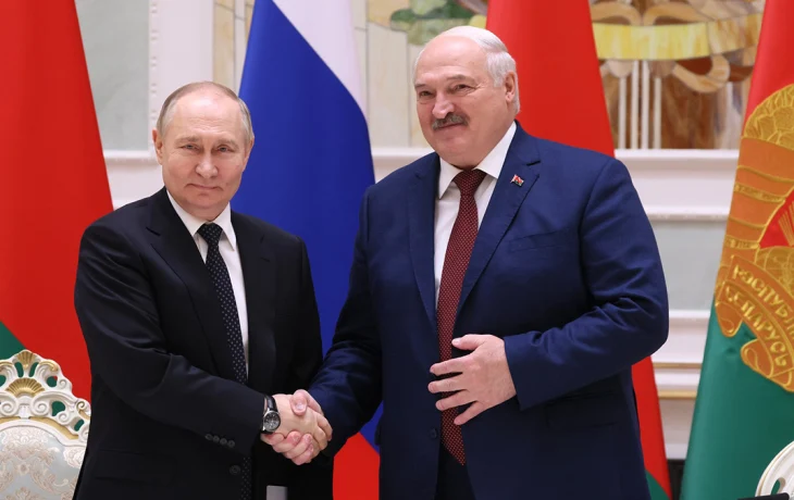 Путин поздравил Лукашенко с переизбранием на пост президента страны