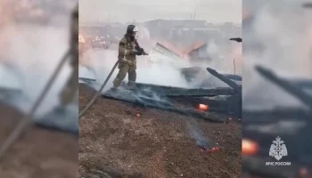 Пожар в Вихоревке Иркутской области полностью потушен