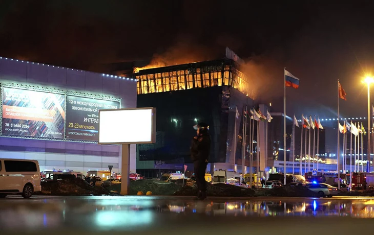 Купол концертного зала «Крокус Сити Холл» полностью обрушился Купол концертного зала «Крокус Сити Холл» полностью обрушился