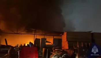 Пожар на складе на северо-востоке Москвы полностью потушен