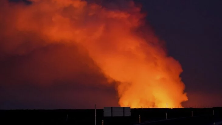 Извержение вулкана произошло в Исландии