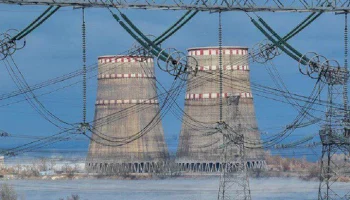 Градирня Запорожской АЭС после ударов БПЛА выгорела изнутри