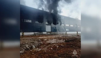 Пожар в здании цеха в Тульской области потушен