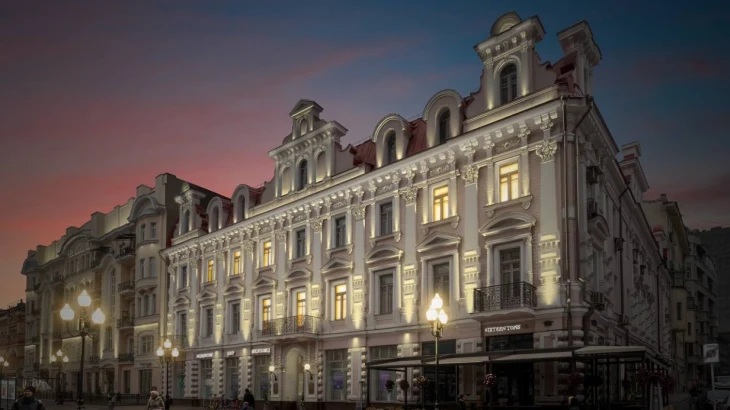 Архитектурно-художественную подсветку получат 11 зданий на улице Арбат Архитектурно-художественную подсветку получат 11 зданий на улице Арбат