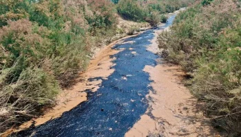 Утечка нефтяной жидкости произошла на юге Узбекистана из-за схода селя