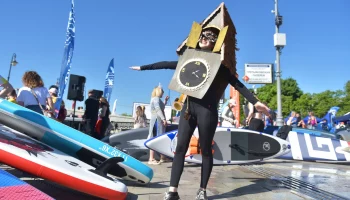 Костюмированный SUP-заплыв прошел на Водоотводном канале