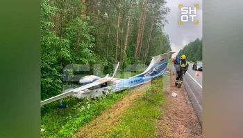 Самолет совершил вынужденную посадку в Ленинградской области