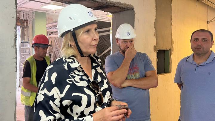 Наталия Метлина проинспектировала ход ремонта Диагностического клинического центра №1