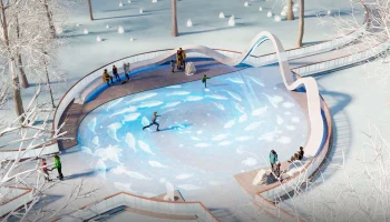 Фонтан на площади в &laquo;Лужниках&raquo; зимой превратится в каток