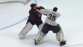 Вратари Мишуров и Хуска подрались во время хоккейного матча