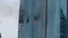 Появились кадры с последствиями взрыва в башне «Грозный-Сити»