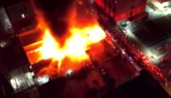 Крупный пожар произошел в элитном районе Нью-Йорка