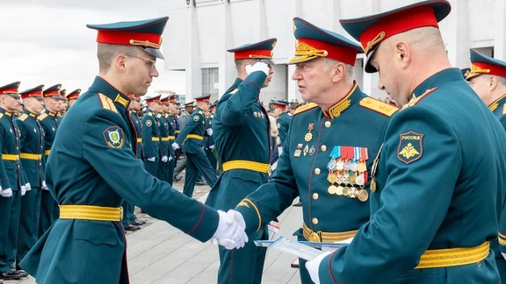 Возле Музея Победы на Поклонной горе прошла церемония выпуска офицеров Военного университета Минобор Возле Музея Победы на Поклонной горе прошла церемония выпуска офицеров Военного университета Минобор