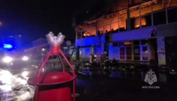 Пожар на рынке в Симферополе потушен