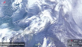 Роскосмос показал с орбиты циклон, принесший в Москву первый снег