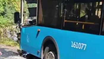 Автобус врезался в дерево на юге Москвы, пострадали 17 человек