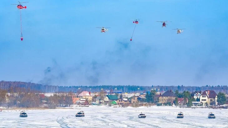 Учения по отработке действий в паводок и пожароопасный период проведены в Москве