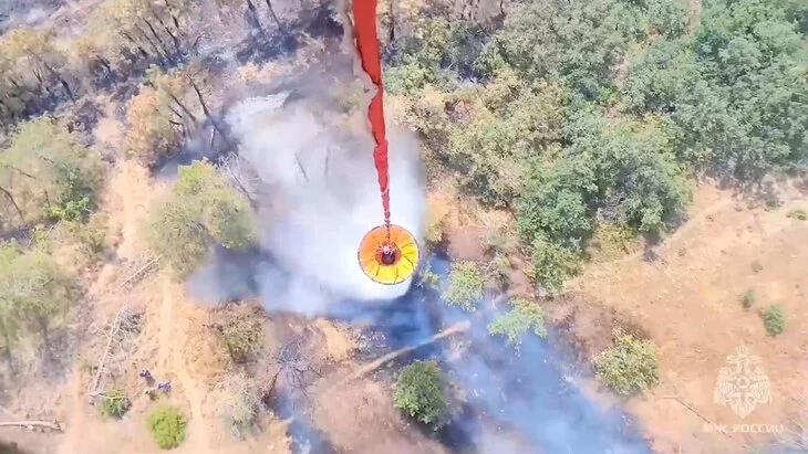 Лесной пожар в заказнике под Новороссийском потушен Лесной пожар в заказнике под Новороссийском потушен