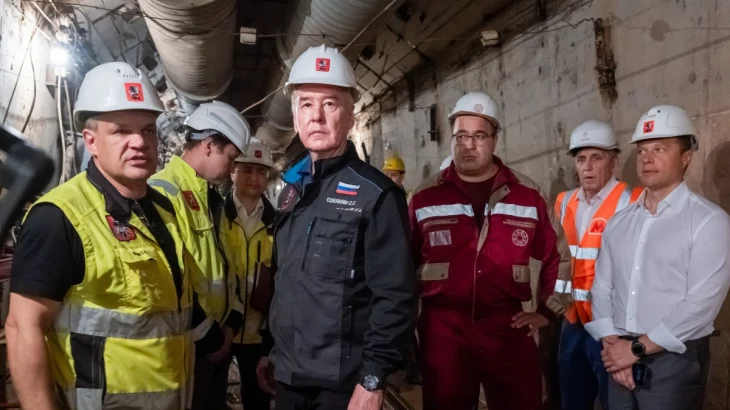 Сергей Собянин: Станцию «Достоевская» Кольцевой линии строят горным способом Сергей Собянин: Станцию «Достоевская» Кольцевой линии строят горным способом