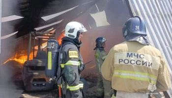 Открытое горение ликвидировано на складе полимерной продукции под Ростовом