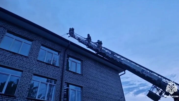 Пожарные ликвидировали открытое горение в гимназии Горно-Алтайска