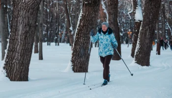 У Северного речного вокзала открыли лыжную трассу в акватории канала имени Москвы