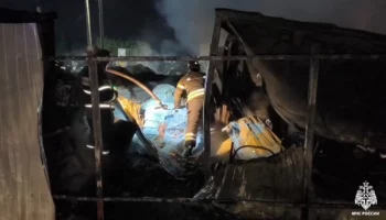 Пожар площадью 500 кв м произошел в Подольском городском округе