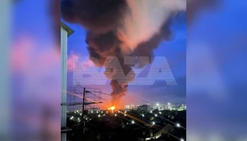 Резервуары с нефтепродуктами загорелись в Ростовской области после атаки БПЛА