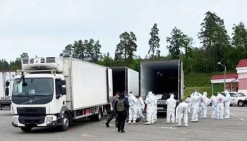 Опубликованы первые кадры передачи Украине 1212 тел солдат ВСУ