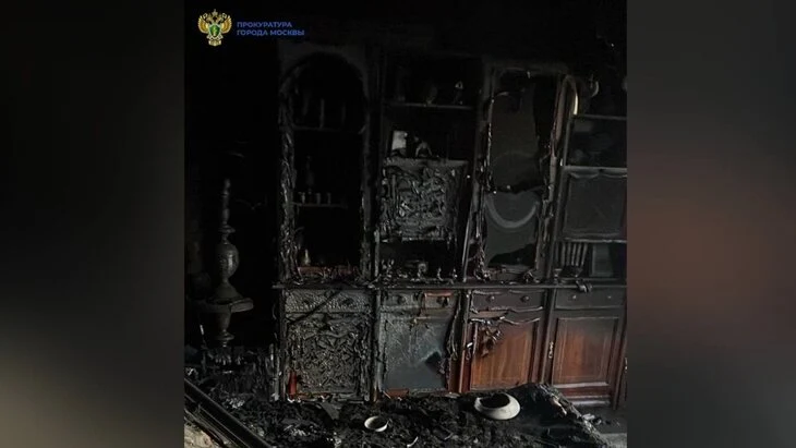 РИА Новости: 2 человека могли погибнуть при пожаре в Москве из-за употребления наркотиков