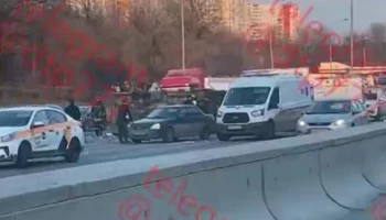 Несколько автомобилей столкнулись на внутренней стороне 37-го километра МКАД