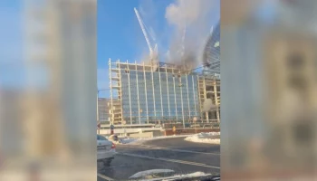 Пожар в строящемся здании банка недалеко от "Москва-Сити" потушен