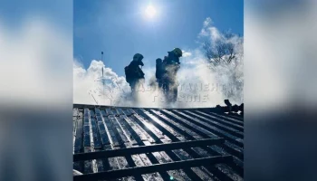 Пожар произошел в торговом центре в Щербинке