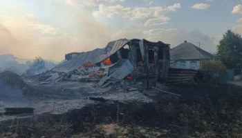 Возгорание в воронежском селе Журавка локализовано