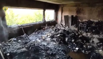 СК возбудил дело по факту гибели двух человек в пожаре в столичном "Доме-корабле"